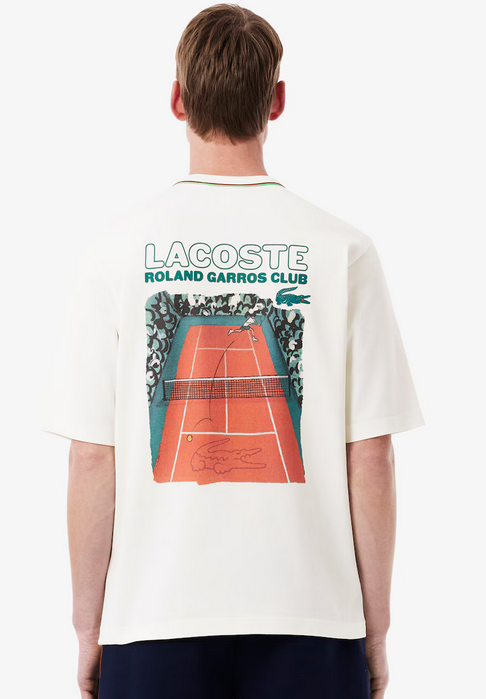 Lacoste T-shirt en jersey Édition Roland-Garros - TH8757 00 70V