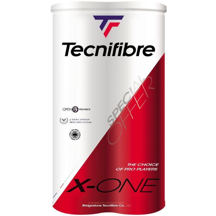 BIPACK Balles TECNIFIBRE X-ONE (2 TUBES DE 4 BALLES)