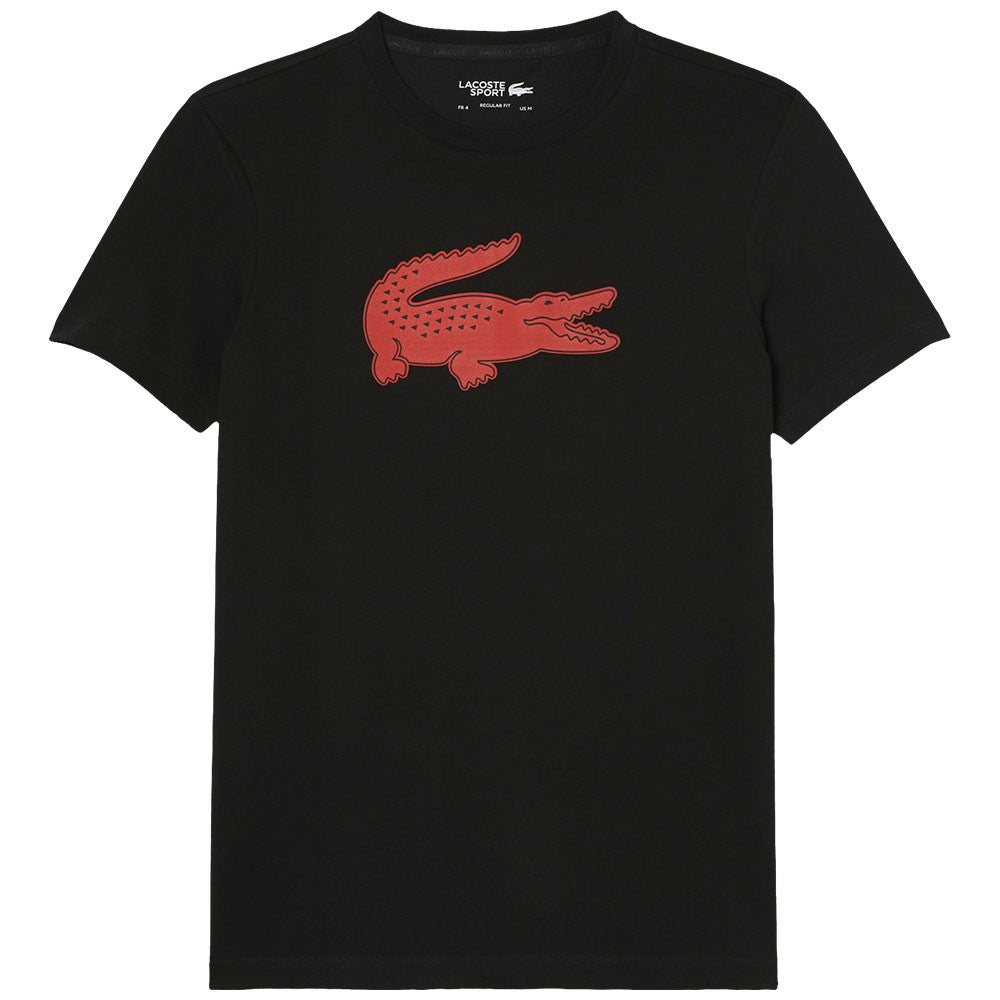 Tee Shirt Lacoste Noir  Croco Rouge - TH204200BZJ